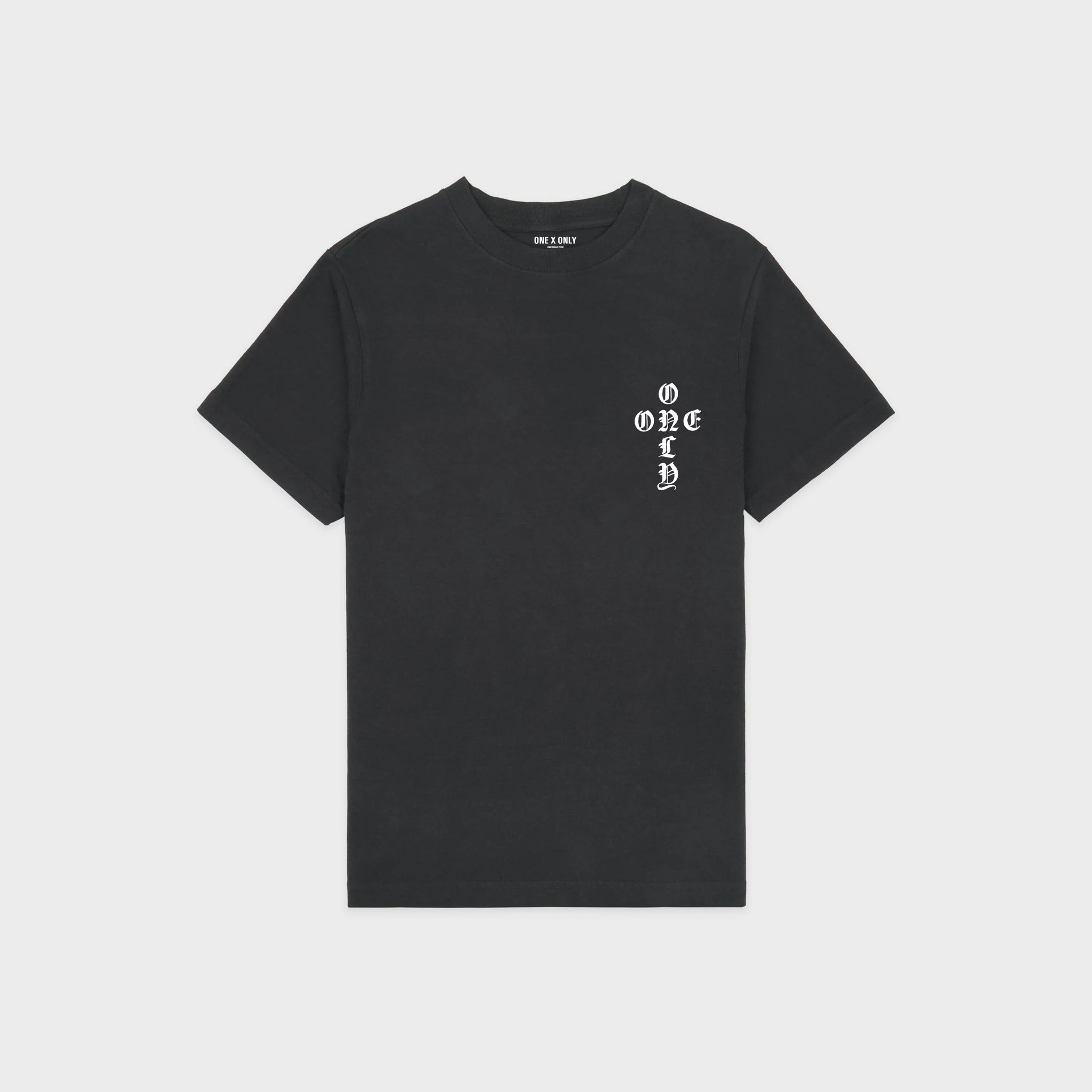 ONE X ONLY Black Letter Tee (Black)